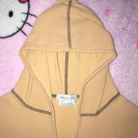 y2k boho grunge waffle knit hoodie - Picture 3 of 10